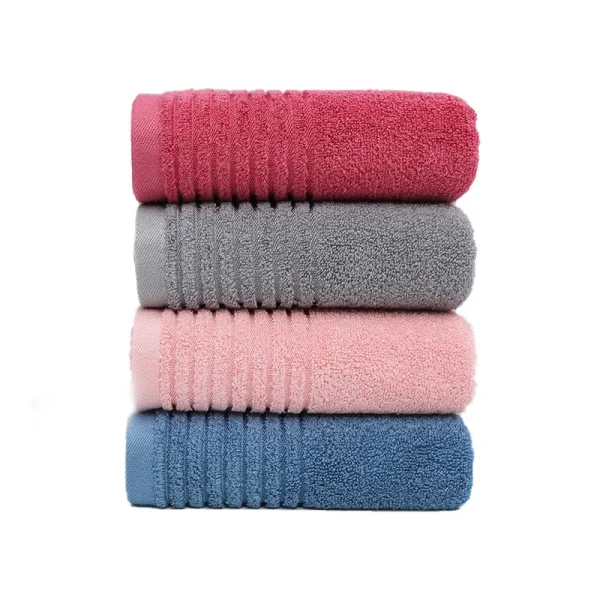 1/4/6PCS Red Bamboo Fiber Bath Towels