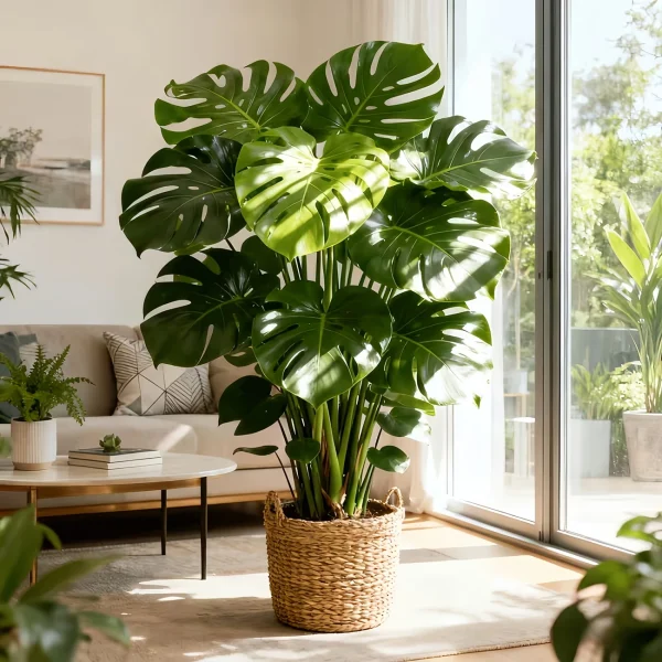 Artificial Monstera Deliciosa Fake Swiss Cheese Plant