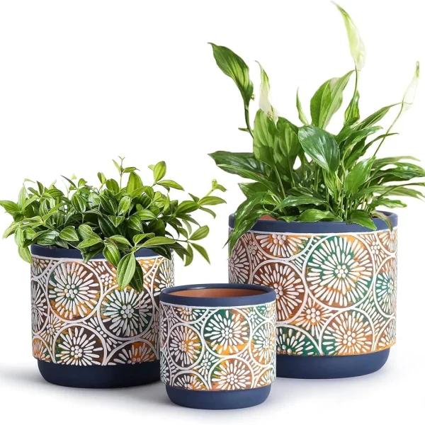 3-Piece Ceramic Plant Pots Set