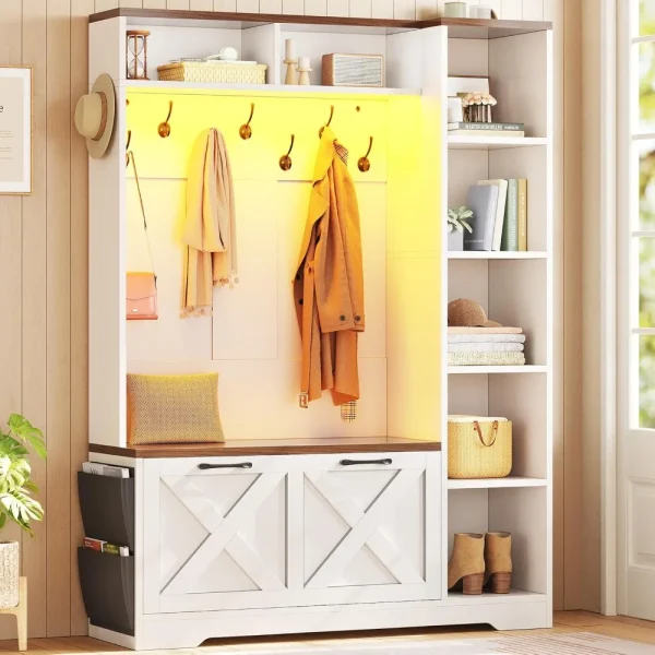 Itaar Hall Tree with Bench, Shoe Storage, Bench, and Coat Rack