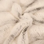 Cream and gray faux fur blanket texture
