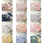 Assorted patterned bedding collage