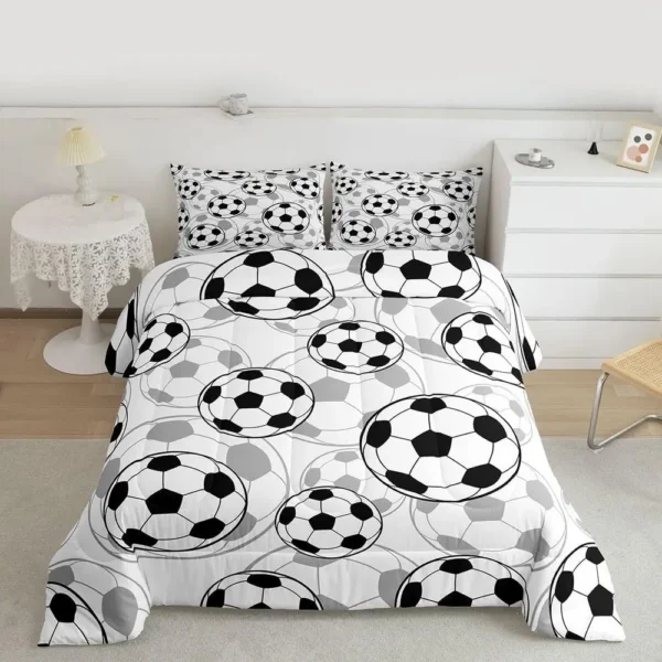 Soccer Themed Comforter 3-Piece Queen