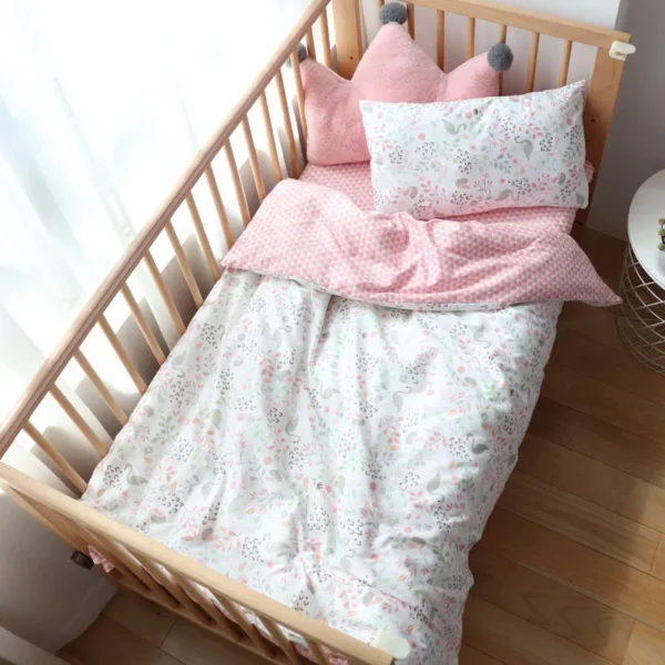 3 Pcs Baby Crib Bedding Set Cotton